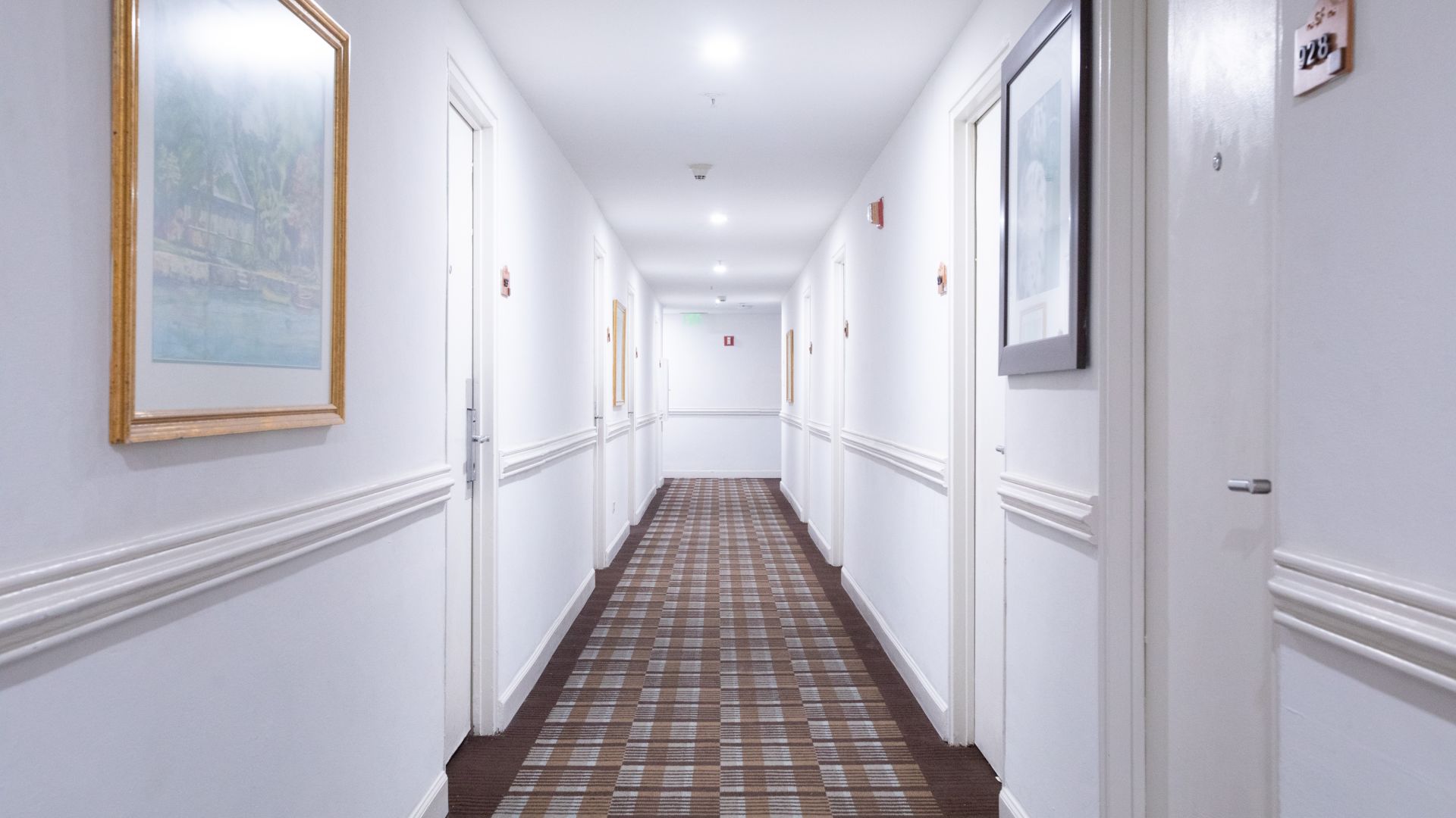 A Hallway With White Walls